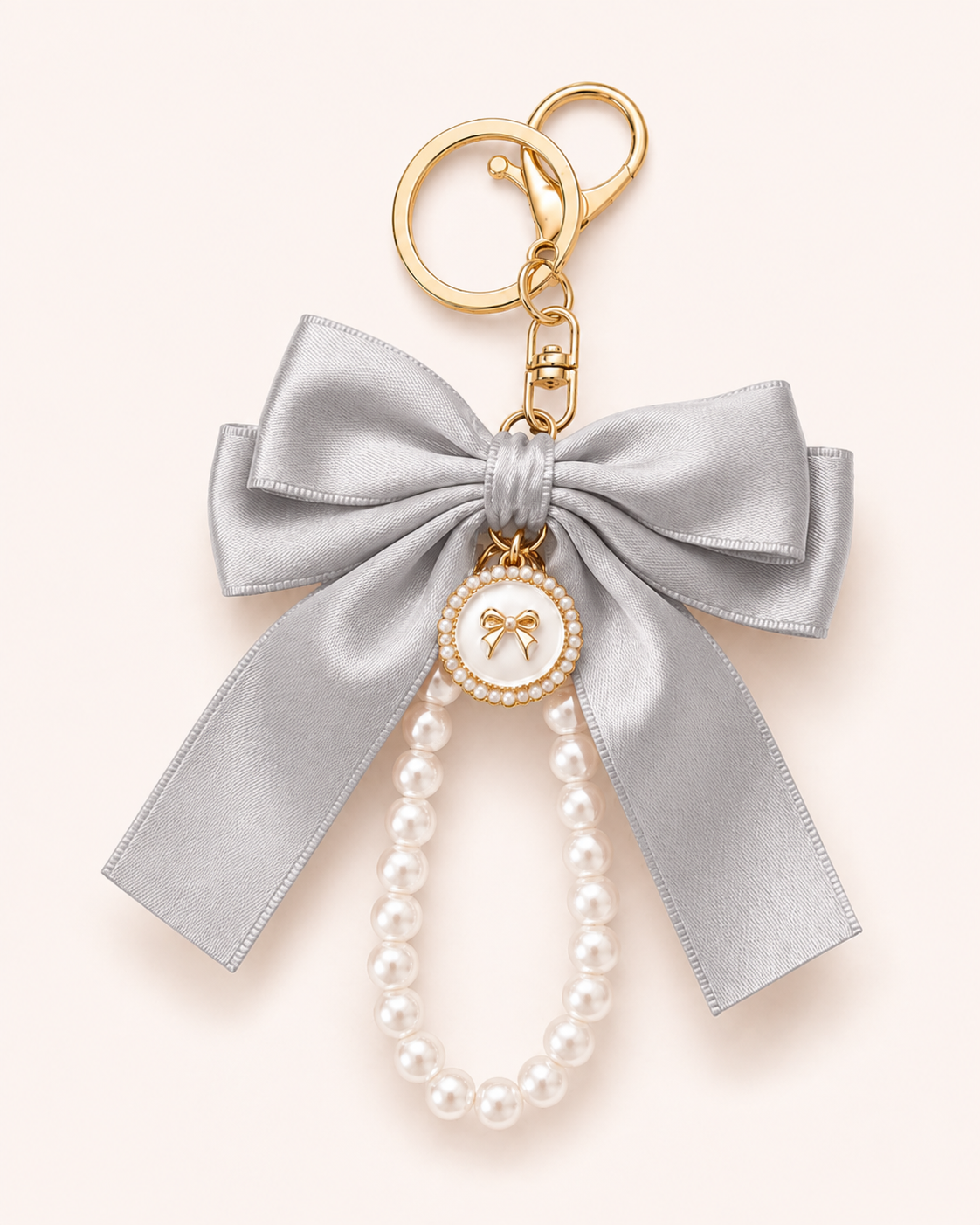 Pearl Bow Keychain
