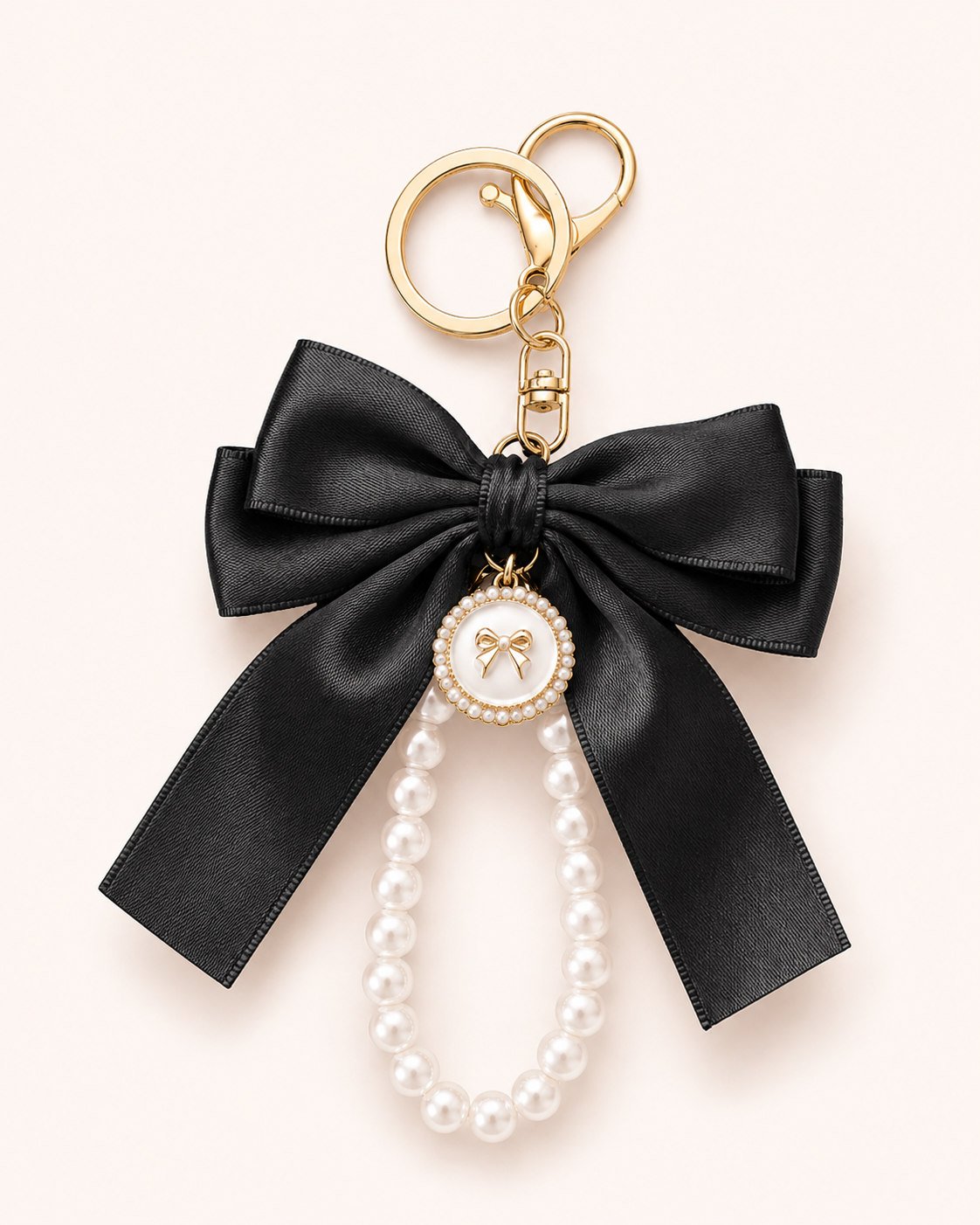 Pearl Bow Keychain